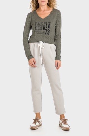 PUNT ROMA Comfy jogger trousers Cream 4