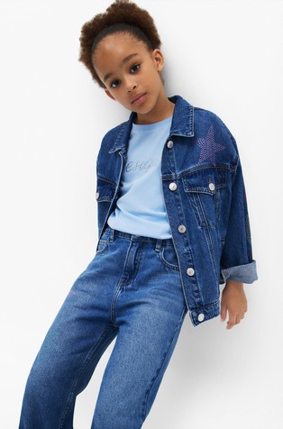 Denim jakna z zvezdami iz okrasnih kamenčkov