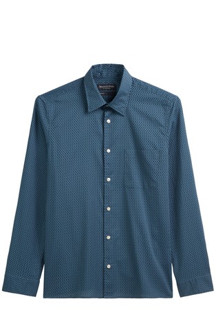 MARC O'POLO Patterned cotton shirt Mulit / Dark Navy 4