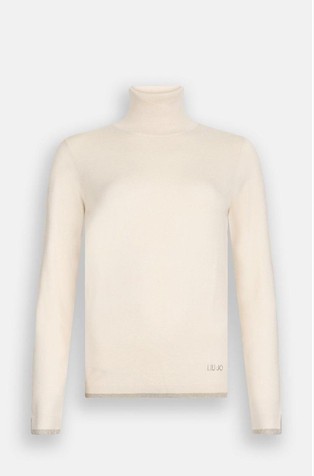 Polo-neck with lurex® details