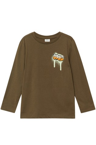 Cotton longsleeve with front and back print