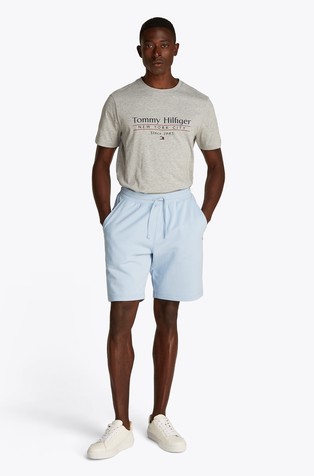 TOMMY HILFIGER Športne kratke hlače z vezeno zastavico Modra - Light Blue 3