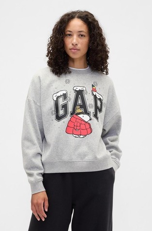 Ženski oversized Snoopy logo pulover