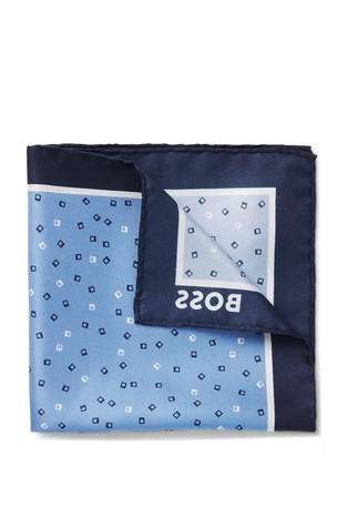 Silk pocket square with digital print
