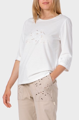 Majica s 3/4 rokavi in vezenino