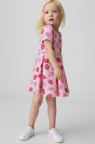 Bombažna obleka za malčice