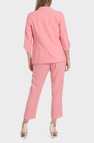 PUNT ROMA Cropped viscose-blend trousers Pink 4