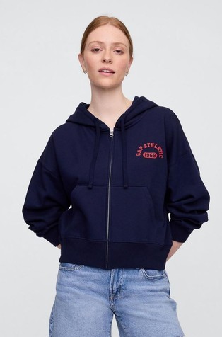 Oversized Gap Graphic Zip Hoodie