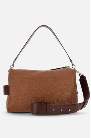 HOGAN Script Bauletto usnjena torbica z ročajema Rjava - Brown 4
