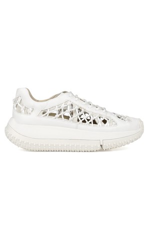 Kapok Link Intricate Leather and Synthetic Sneakers