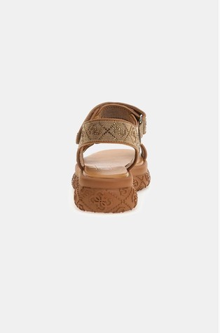 GUESS Bruin 4G logo sandali Rjava - Brown 3
