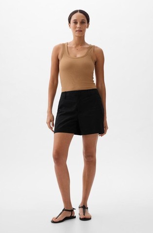 Mid Rise Downtown Khaki Shorts