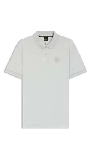 Pima-cotton polo shirt with Double B monogram