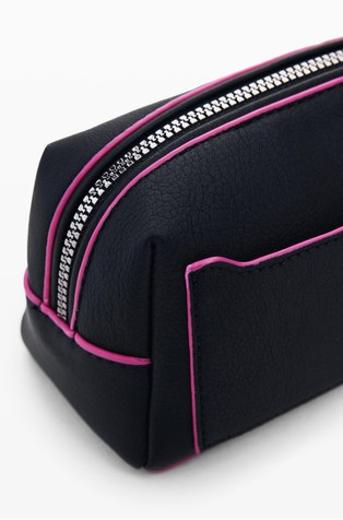 DESIGUAL Medium elongated wallet with contrast trim Black 4