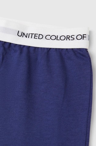 BENETTON Bombažna pižama z logotipom Modra - Blue 3