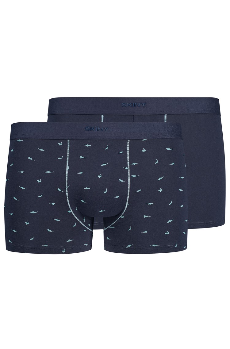 SKINY Multipack paket 2 bombažnih boksaric Modra - Shark Selection 
