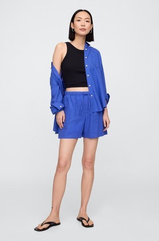 Linen Blend Shorts