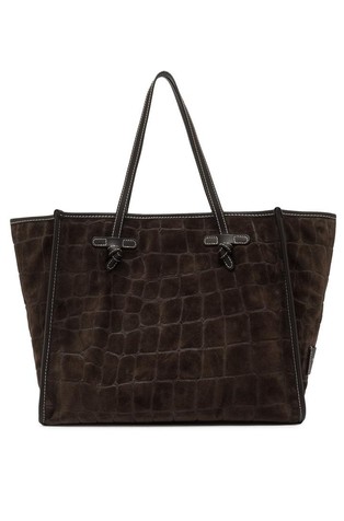 Marcella Soft Barck tote torba s krokodiljim vzorcem