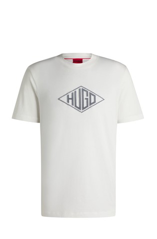Majica iz bombažnega jerseya z vezenim logotipom