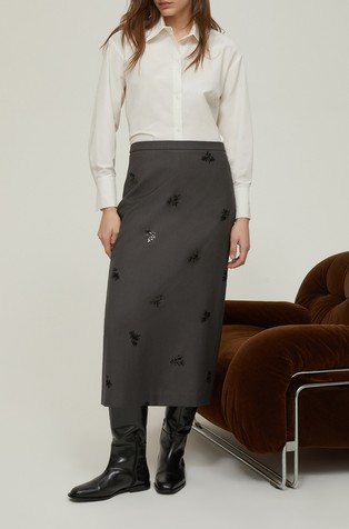 Midi krilo z aplikacijami bleščic