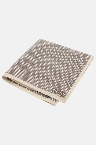 Svilen žepni robček z mikro geometrijskim vzorcem