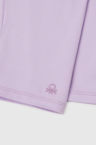 BENETTON Bombažne pajkice z dolžino do kolen Škrlatna - Lilac 3
