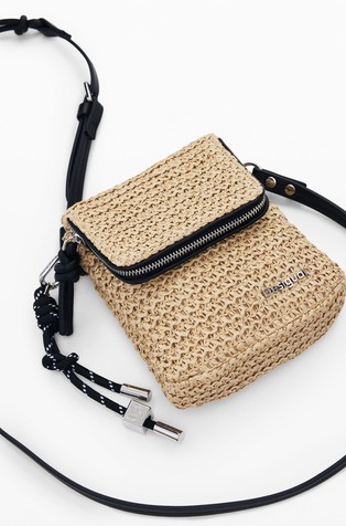 DESIGUAL Večnamenska torbica iz rafije Bež - Beige 4