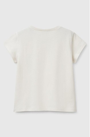 BENETTON Majica s potiskom in bleščicami Bež - Beige 2
