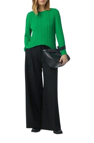 COMMA Plisirana bluza Zelena - Green 3