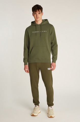TOMMY HILFIGER Logo pulover s kapuco Zelena - Green 3