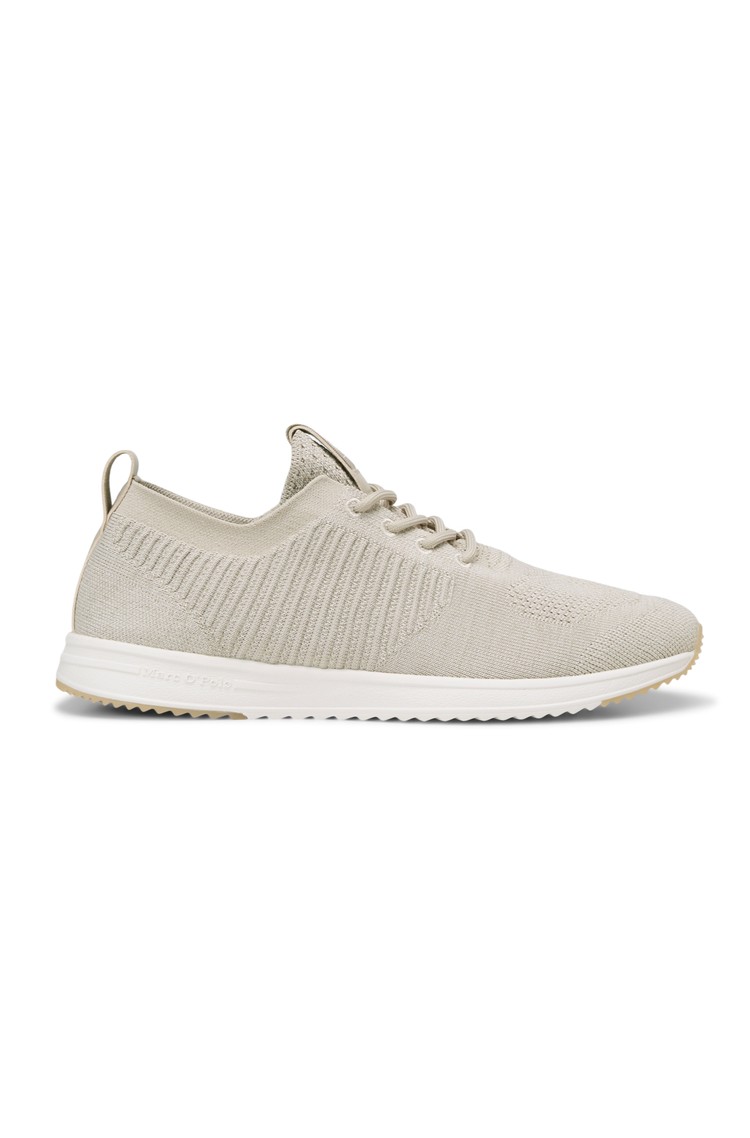 MARC O'POLO Knitted sneakers made from recycled polyester  Sand Melange 
