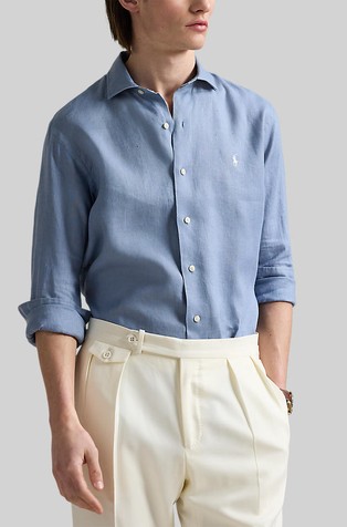 Slim fit lanena srajca