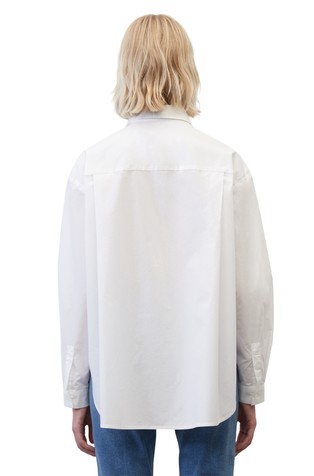 MARC O'POLO Boyfriend fit bombažna srajca Bela - White 2