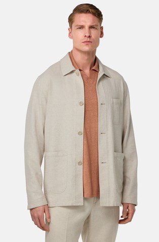 Shirt Jacket in Cotton and Linen
