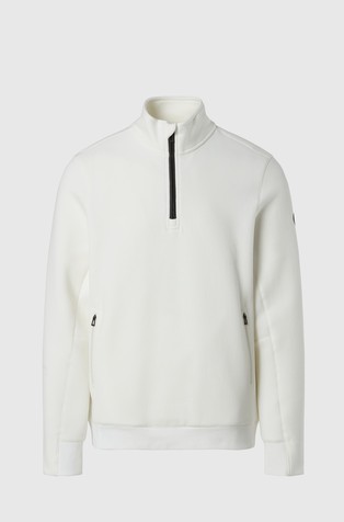 Piqué scuba half-zip sweatshirt