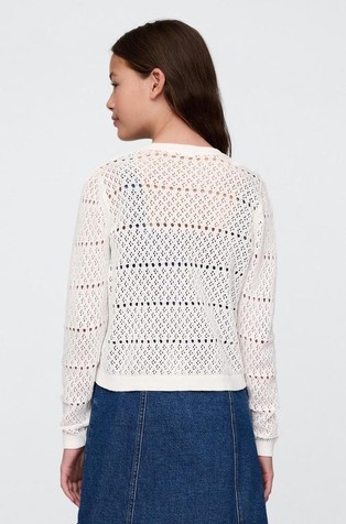GAP Girls Pointelle Cardigan New Off White 3