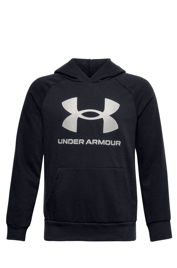 UNDER ARMOUR UA Rival Fleece logo pulover s kapuco za dečke Črna - Black 