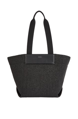 Raffia-effect Large Tote Bag