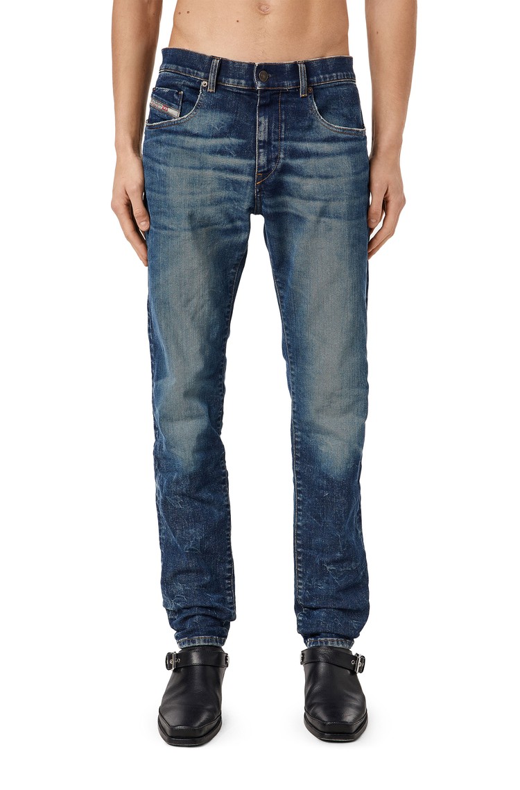 DIESEL Slim jeans hlače - D-Strukt 09C73 Modra - Dark Blue 