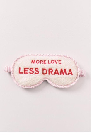 Maska za spanje z napisom