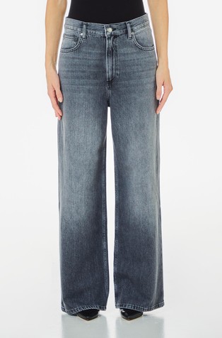 Flared cotton jeans