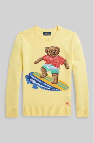 Polo Bear pleten bombažen pulover