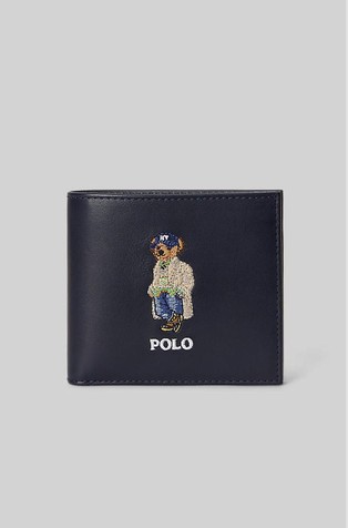 Polo Bear Leather Billfold Wallet