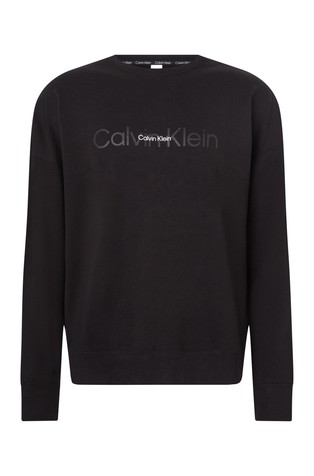 CALVIN KLEIN Lounge Sweatshirt - Embossed Icon Black 4