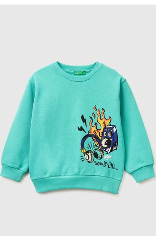 Oversized fit pulover s potiskom