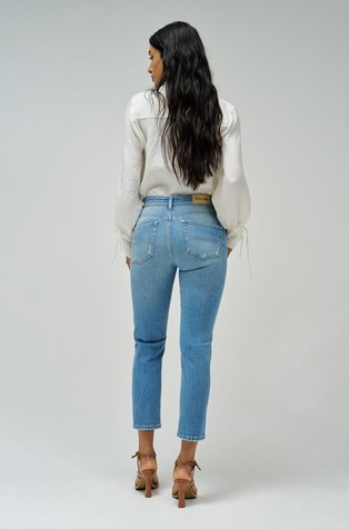 SALSA JEANS Faith push-in slim fit jeans hlače s skrajšano dolžino Modra - Blue 3