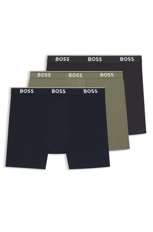 Three-pack of stretch-cotton long boxer briefs