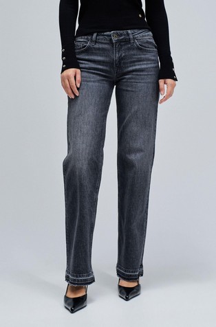 Ravne jeans hlače z nizkim pasom