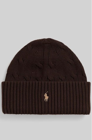 Cable-knit cotton hat