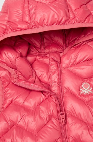 BENETTON Prešit brezrokavnik s kapuco Roza - Salmon 3